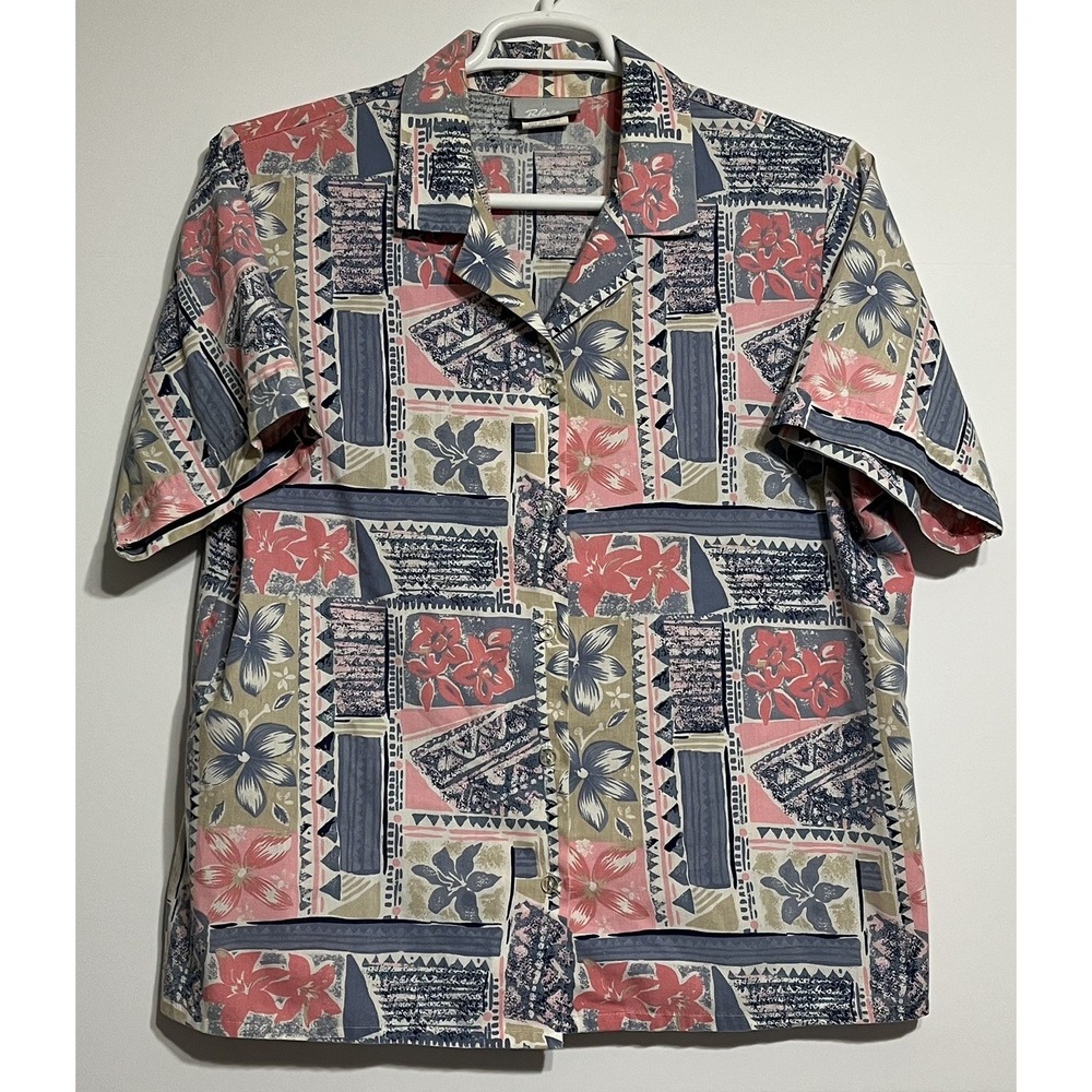 Men's Dress shirt BLAIR Floral Button Down Size Large Abstract shirt